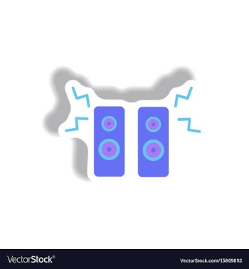 In paper sticker style vector image