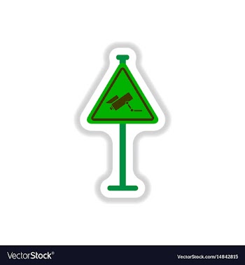 In paper sticker style video vector image