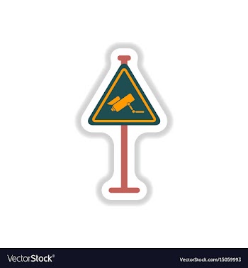In paper sticker style video vector image