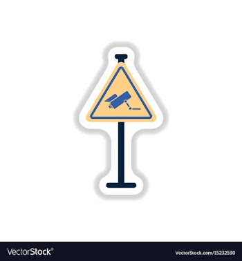 In paper sticker style video vector image