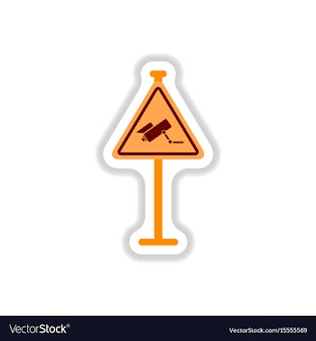 In paper sticker style video vector image