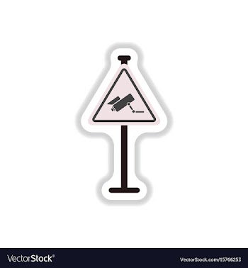 In paper sticker style video vector image