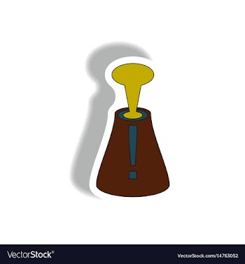 In paper sticker style volcano vector image