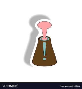In paper sticker style volcano vector image