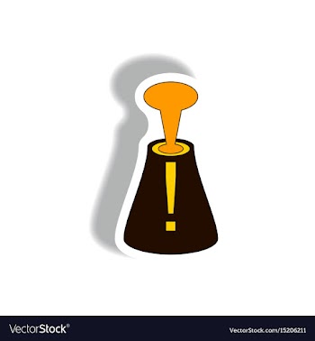 In paper sticker style volcano vector image