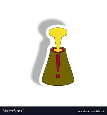 In paper sticker style volcano vector image