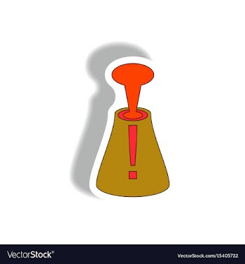 In paper sticker style volcano vector image