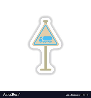 In paper sticker style warning vector image