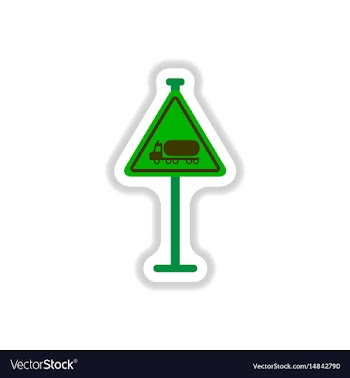 In paper sticker style warning vector image