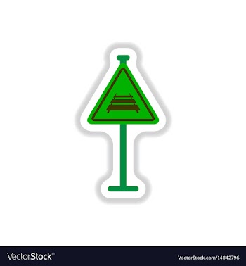 In paper sticker style warning vector image