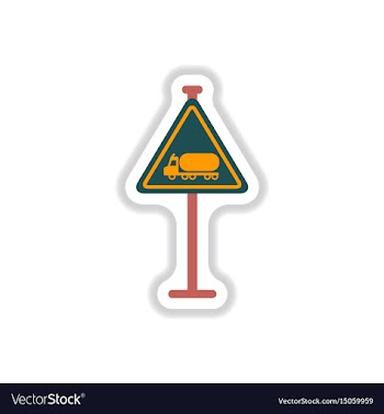 In paper sticker style warning vector image
