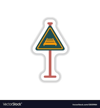 In paper sticker style warning vector image
