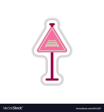 In paper sticker style warning vector image