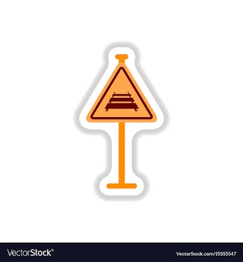 In paper sticker style warning vector image