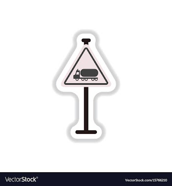 In paper sticker style warning vector image