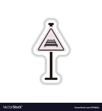 In paper sticker style warning vector image
