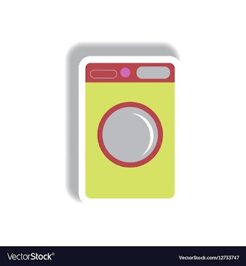 In paper sticker style washing vector image