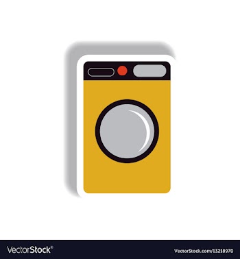 In paper sticker style washing vector image
