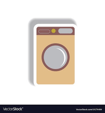 In paper sticker style washing vector image
