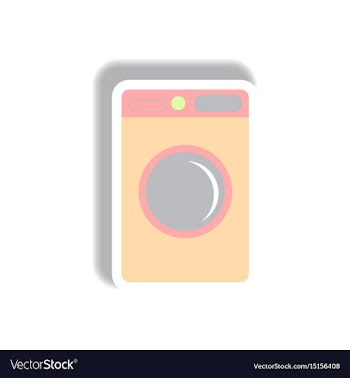 In paper sticker style washing vector image