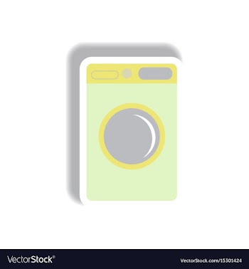 In paper sticker style washing vector image