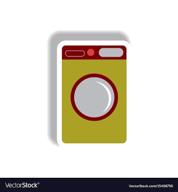 In paper sticker style washing vector image