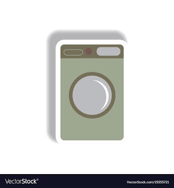 In paper sticker style washing vector image