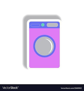 In paper sticker style washing vector image