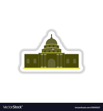 In paper sticker style white vector image