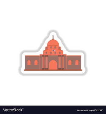 In paper sticker style white vector image