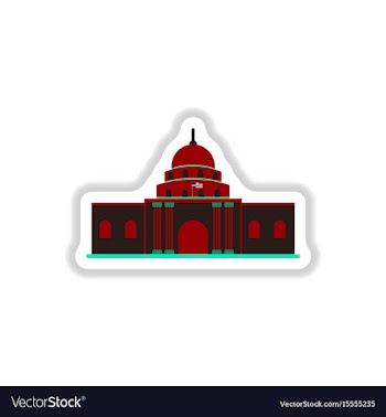 In paper sticker style white vector image