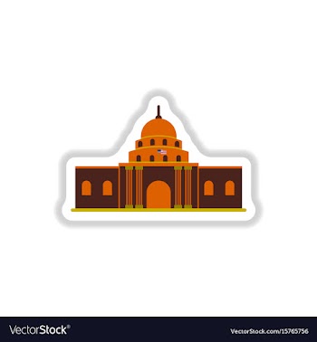 In paper sticker style white vector image