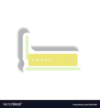 In paper sticker style wifi vector image