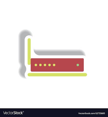 In paper sticker style wifi vector image