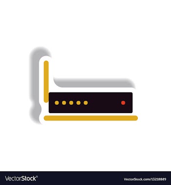 In paper sticker style wifi vector image