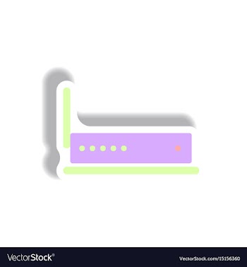 In paper sticker style wifi vector image