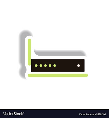 In paper sticker style wifi vector image