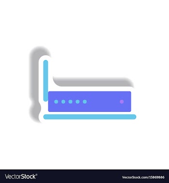 In paper sticker style wifi vector image