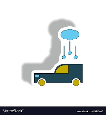 In sticker design hail falling vector image