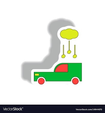 In sticker design hail falling vector image