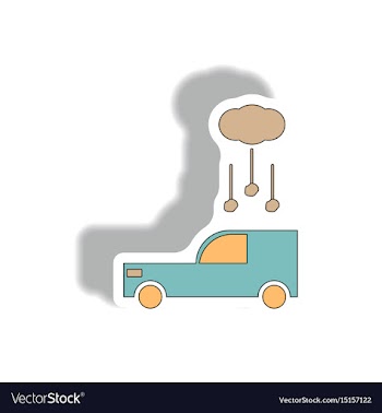 In sticker design hail falling vector image