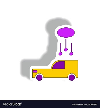 In sticker design hail falling vector image