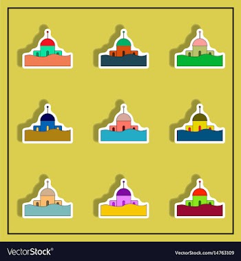In sticker design of a vector image