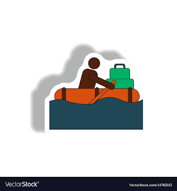 In sticker design of man on vector image