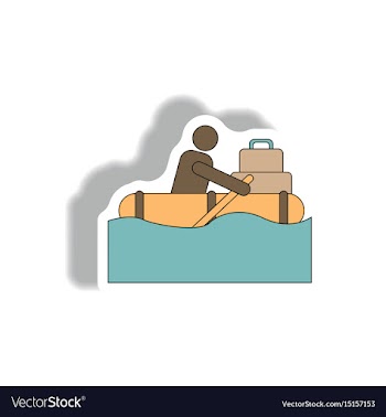In sticker design of man on vector image