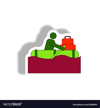 In sticker design of man on vector image