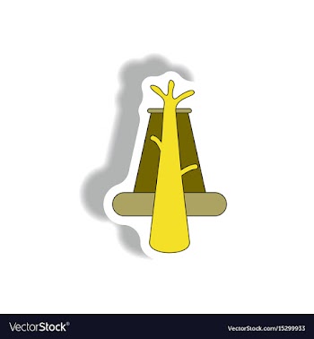 In sticker style of volcano vector image