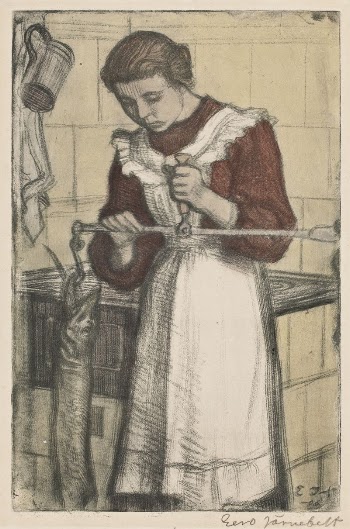 In the kitchen, 1906, Eero | Free Photo - rawpixel
