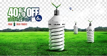 Incandescent light bulb Compact fluorescent lamp, Save energy poster transparent background PNG clipart