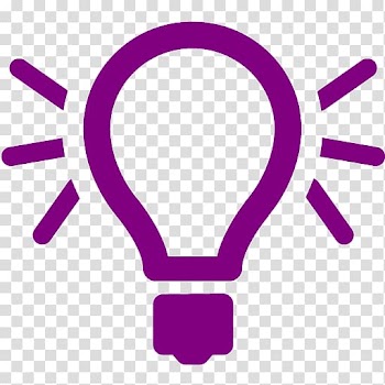 Incandescent light bulb Computer Icons Advertising, purple light transparent background PNG clipart